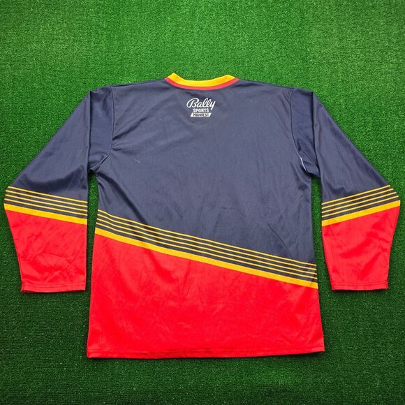 St Louis Cardinals Jersey Mens XL Red Blue MLB Baseball Hockey Long Sleeve - Picture 9 of 12